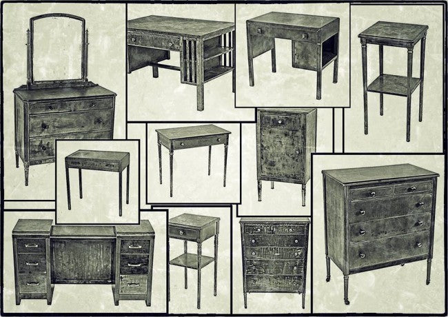 refinished c. 1930's american industrial mobile four-legged pressed and folded steel simmons multi-drawer chicago hospital room dresser cabinet with original casters