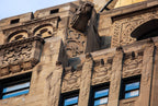 walter w. ahlschlager--designed american art deco exterior medinah athletic club cast bronze canopy panel