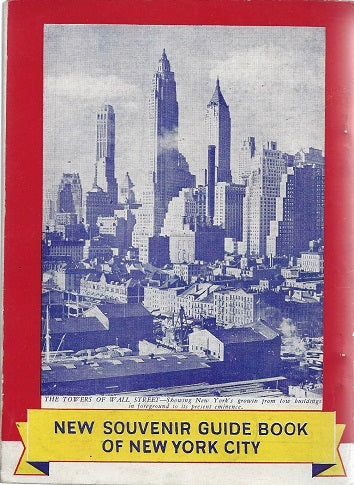brightly colored and profusely illustrated new york city chamber of commerce-approved c. 1939 antique souvenir softbound guide book
