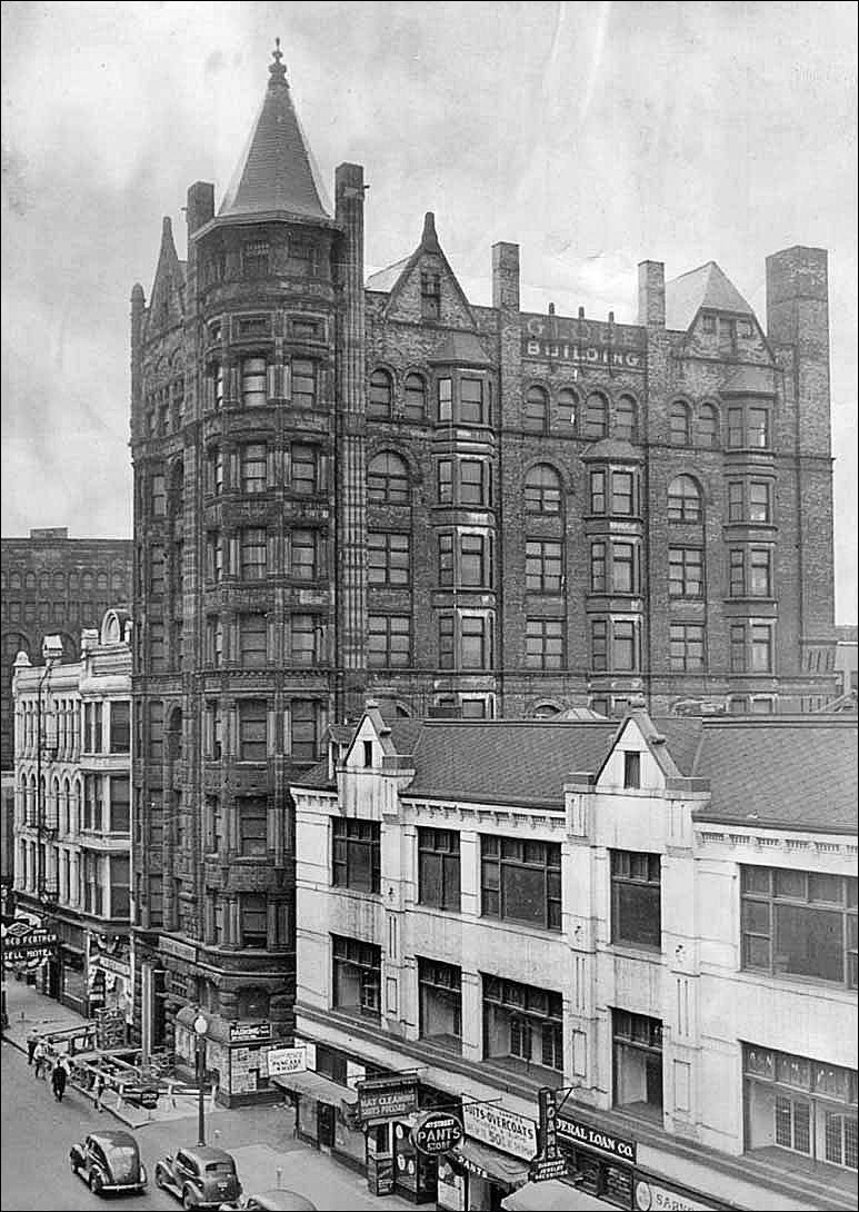 matching set of original 19th century st. paul globe building interior office door cast brass handles with nicely aged surface patina
