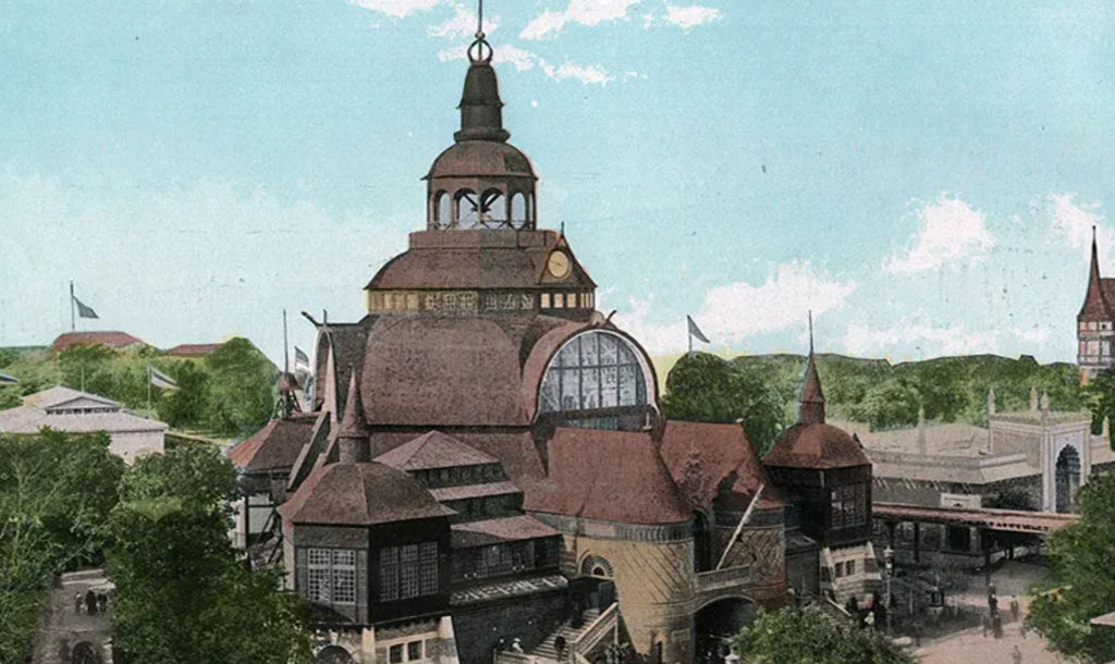 original unglazed ornamental red terra cotta fragment salvaged from the 1893 chicago columbian expoistion's swedish government building