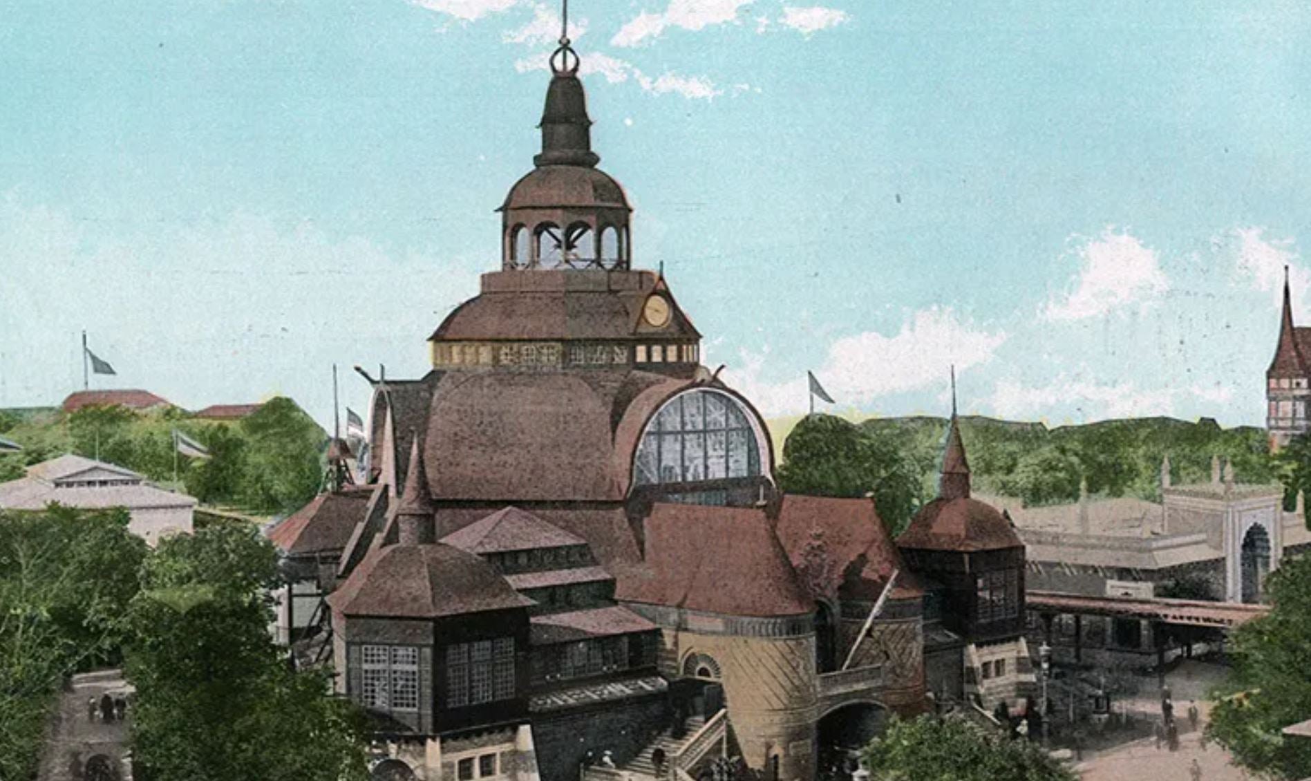 original unglazed ornamental red terra cotta fragment salvaged from the 1893 chicago columbian expoistion's swedish government building