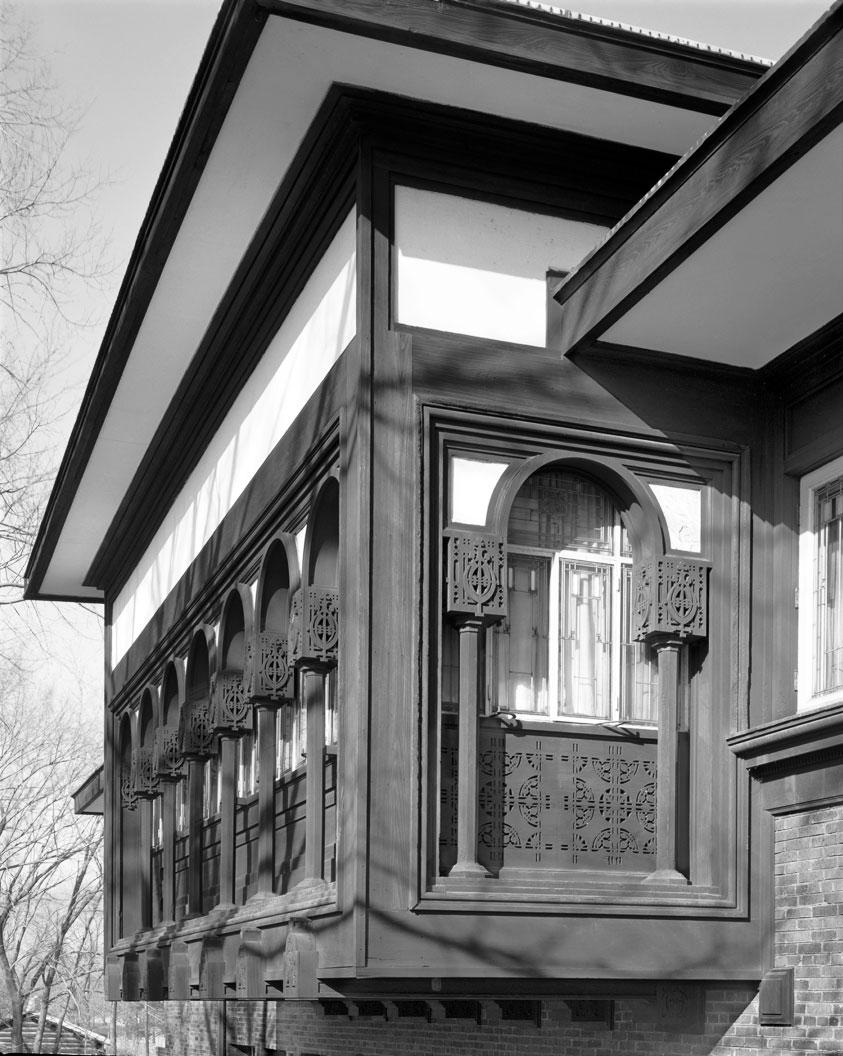 matching pair of original c. 1908 historically important louis h. sullivan-designed henry babson house leaded glass windows