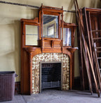 set of original late 1880s salvaged chicago american encaustic tile company salvaged chicago full-figured majolica-glazed tiles