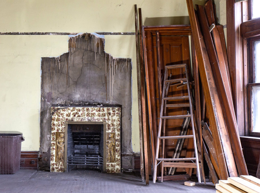 set of original late 1880s salvaged chicago american encaustic tile company salvaged chicago full-figured majolica-glazed tiles