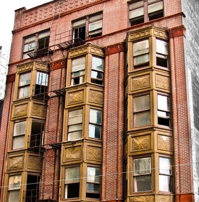 historically important 19th century red slip glaze erie hotel (later known as dana) richardsonian romanesque terra cotta capital