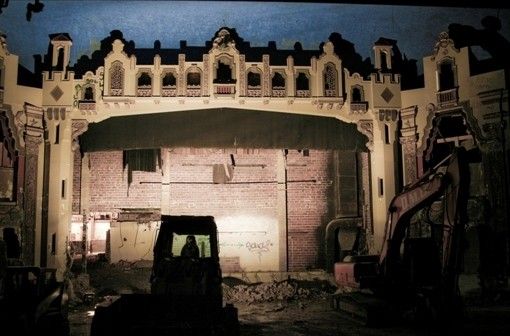 original j.e.o. pridmore 1931 interior lobby staircase art deco style plaster cove molding salvaged from the nortown theater