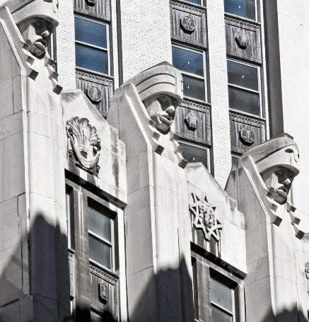 oversize early 1930's american depression era ornamental cast iron arch top city-bank farmers trust building elevator floor indicator plaque with bronze numbers