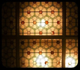 rare 19th century original and largely intact chicago stock exchange trading room upper mezzanine art glass skylight panel