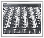 original undated richard nickel silver gelatin photograph or print depicting the facade of adler and sullivan's chicago stock exchange building