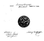 rare 1870s ludwig kruezinger-designed cast bronze residential entrance lion head doorknob