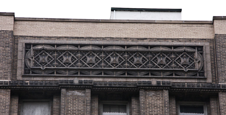 original c. 1907 exterior michael reese hospital "gardenesque" terra cotta building facade frieze fragment