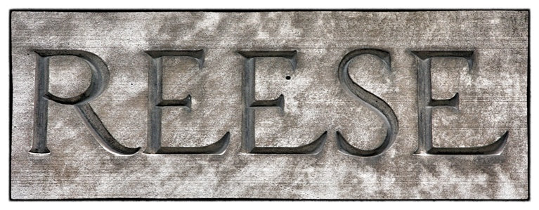 historically-important recovered oversized solid indiana limestone exterior michael reese "old main" hospital deeply incised letter facade name plaque fragment