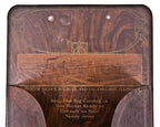 original and intact highly desirable early 20th century sears, roebuck & co. lithographed tin wall mount catalog pocket or holder