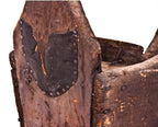 extraordinary and intact original c. 1850's salvaged chicago primitive timeworn wood and iron tool and/or small parts carrier or tool box