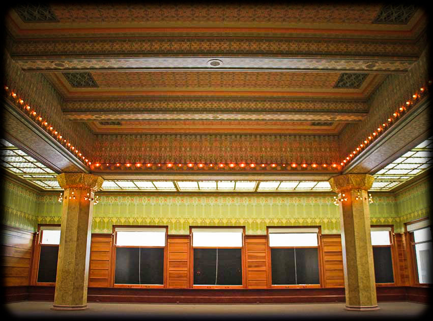 rare 19th century original and largely intact chicago stock exchange trading room upper mezzanine art glass skylight panel