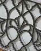 original early 20th century antique american fully beveled glass residential transom window with central floral motif original chicago