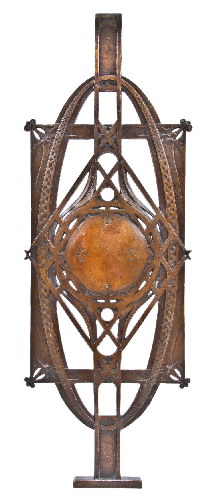 historically important and highly sought after original electroplated copper cast iron chicago stock exchange building interior staircase straight baluster panel