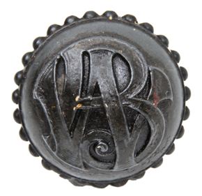 authentic late 19th century ornamental cast iron bower-barff finish wainwright doorknob