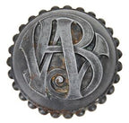 original late 19th century ornamental cast iron wainwright building monogrammed doorknob