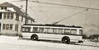 one of a kind exceptional handcrafted antique c. 1930's wpa depression era american folk art electric wisconsin gas & electric painted wood trolleybus with wheels
