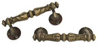 pair of original early 20th century ornamental cast brass chicago city hall building window sash pulls