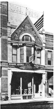 series of three original late 19th century american hand-painted pine wood interior decorating trade signs