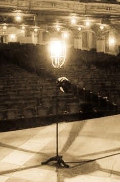 custom-built vintage american industrial rewired salvaged chicago theater stage "ghost light" with three-legged base