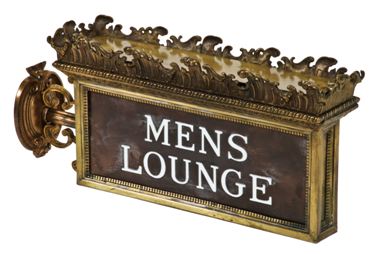 historically significant c. 1920's uptown theater interior ornamental cast bronze illuminated lounge sign