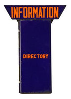 very unique c. 1925 city of seattle porcelain enameled telephone booth information directory