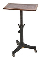 completely intact c. 1930's vintage industrial mobile "karlo" typewriter display table