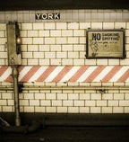rare 1900s salvaged new york city subway cobalt blue porcelain enameled "no smoking" sign