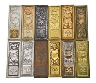 very rare early 20th century american antique beardslee lighting fixture traveling salesman specialty plate finish samples with fold-over pouch