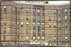 historically-important recovered oversized solid indiana limestone exterior michael reese "old main" hospital deeply incised letter facade name plaque fragment