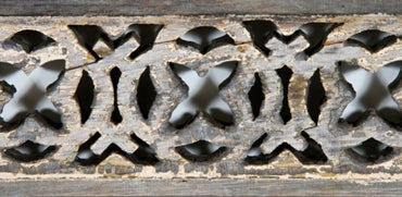 very rare c. 1897 heller house fret-sawn pine wood exterior eave trim panel