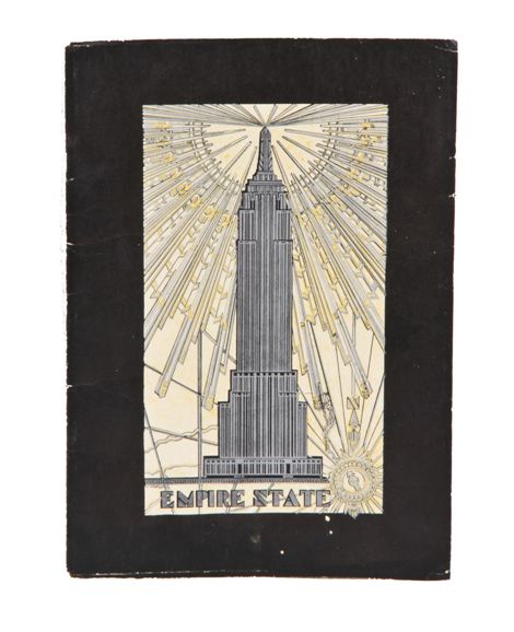extremely rare c. 1931 original and intact new york city empire state building dedication day booklet with exceptional graphics and/or images