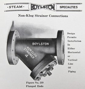refinished c. 1920's new old stock american industrial "non-clog strainer" cast iron steam valve component