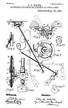 restored early 20th century hard to find wall-mount o.c. white articulating lamp from wrigley chewing gum factory