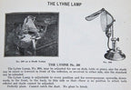 single early 20th century all original antique american "lyhne" adjustable table lamp with pivoting reflector