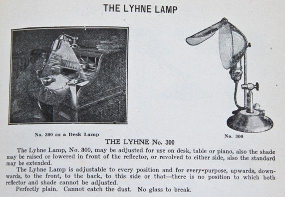 single early 20th century all original antique american "lyhne" adjustable table lamp with pivoting reflector