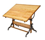 antique c. early 20th century american industrial refinished cast iron "dietzgen" drafting table replacement flared cabriole style leg