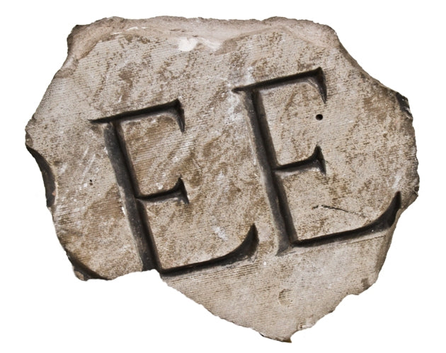 historically-important recovered oversized solid indiana limestone exterior michael reese "old main" hospital deeply incised letter facade name plaque fragment