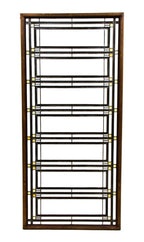 original and remarkably intact c. 1903 museum quality w. e. martin house "daylight" double crowne zinc came lightscreen with iridized accent