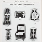 early 1920's antique american medical adjustable height hospital operating room surgeon stool with revolving circular-shaped seat