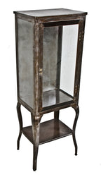 c. 1915 vintage medical heavy gauge steel freestanding hospital operating room instrument supply cabinet