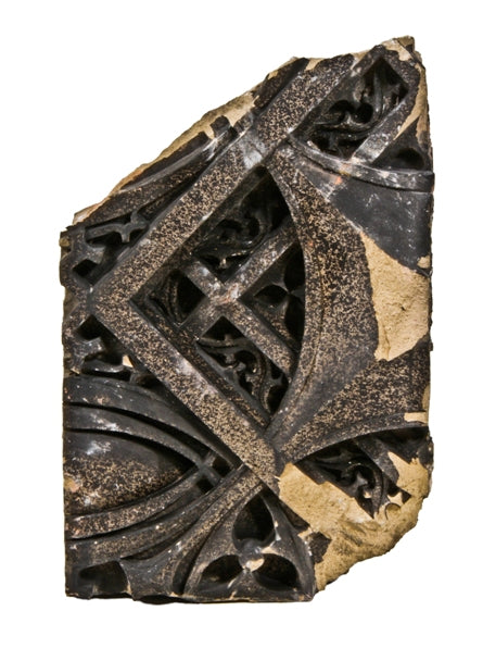 original c. 1907 exterior michael reese hospital "gardenesque" terra cotta building facade frieze fragment