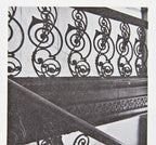 1880's american ornamental cast iron interior kansas city board of trade building john root-designed cast iron staircase baluster with bower-barff finish