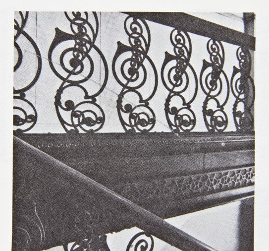 1880's american ornamental cast iron interior kansas city board of trade building john root-designed cast iron staircase baluster with bower-barff finish