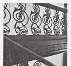 rare all original and intact 19th century historically important john wellborn root-designed kansas city board of trade building staircase baluster with tendril motif