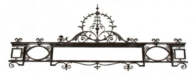 historically important early 20th century black enameled wrought iron downtown chicago marshall field exterior building sign bracket